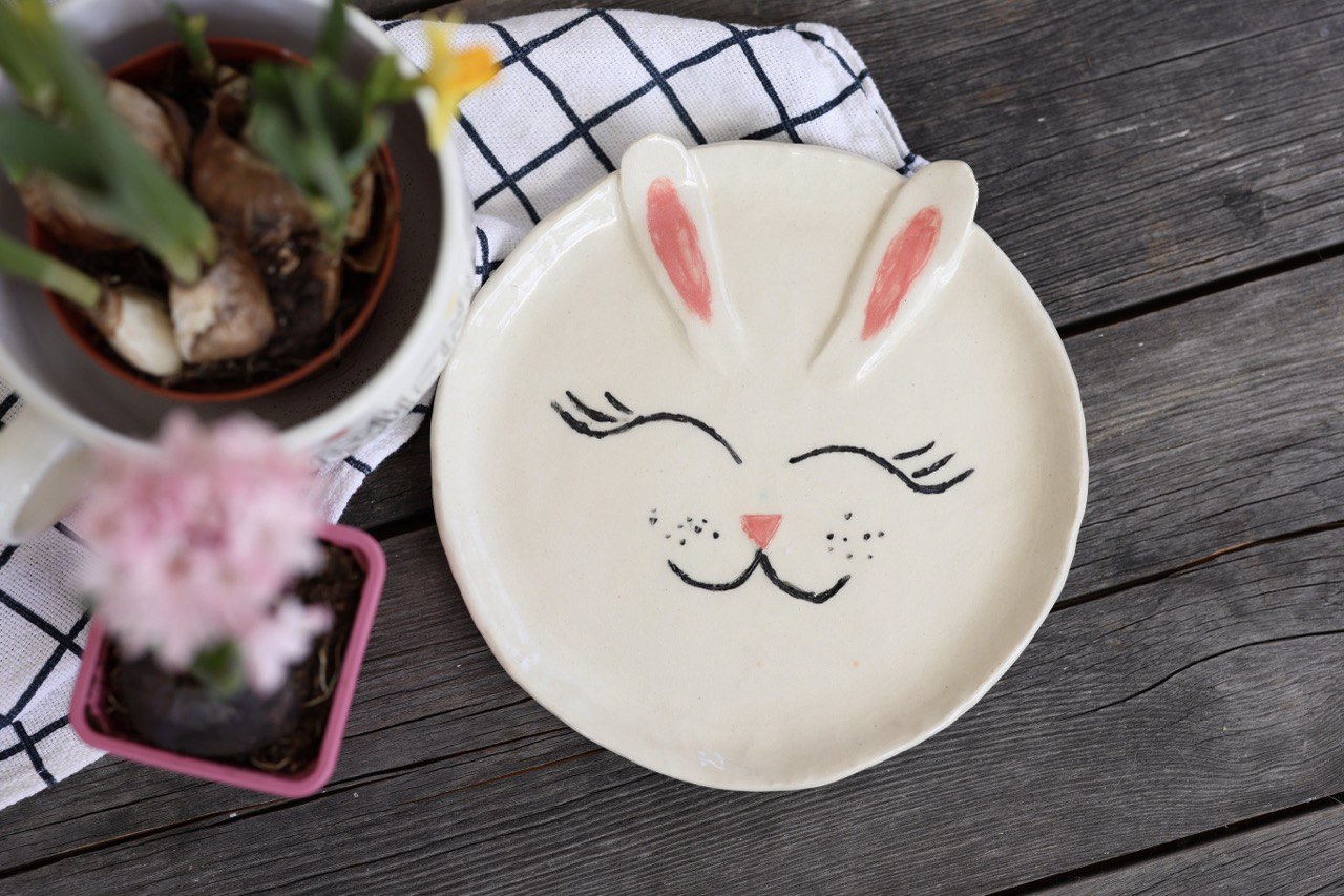 Тарелка - пасхальный кролик фото 1